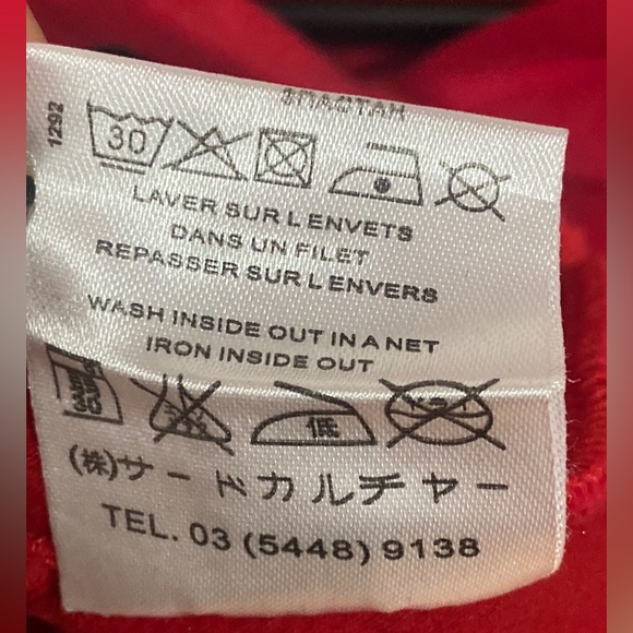 Red Givenchy Distressed Logo Hoodie. Size XL - Picture 8 of 8